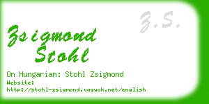 zsigmond stohl business card